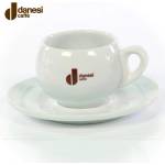 Danesi Caffé бяла порцеланова чаша с чинийка за лате 250 мл