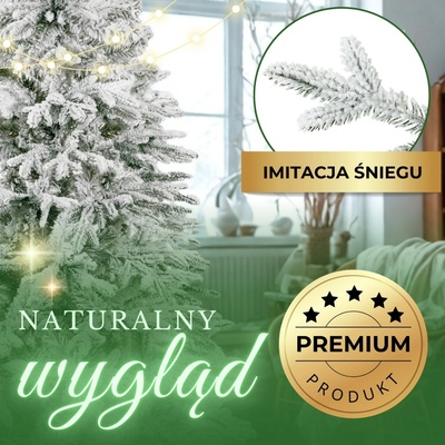 Springos CT0225 LUXUSNÝ ZASNEŽENÝ SMREK 220 CM