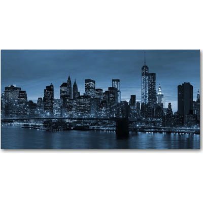 Foto obraz fotografie na skle New York noc 100x50 cm
