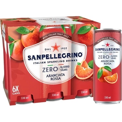 San Pellegrino červený pomaranč Zero 6 x 330 ml