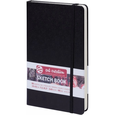 Talens Art Creation Sketch Book - skicák v černé tvrdé vazbě 13x21cm 80 listů 140 g