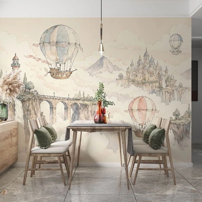 Art Gift Decor Фототапет приказен свят с летящи балони