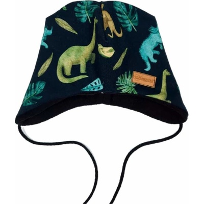 dětská ušanka s dinosaury