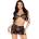 Leg Avenue Lace Bra Top and Mini Skirt 81676 Black