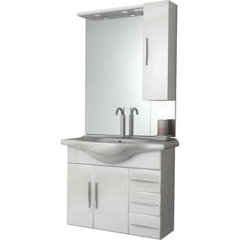 Koupelnová sestava Aida 85 cm s umyvadlem a zrcadlem s LED osvětlením