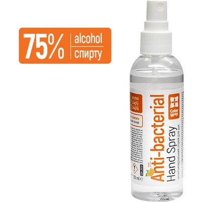 ColorWay Antibakteriální alkoholový sprej CW-3912 na ruky pomeranč100 ml