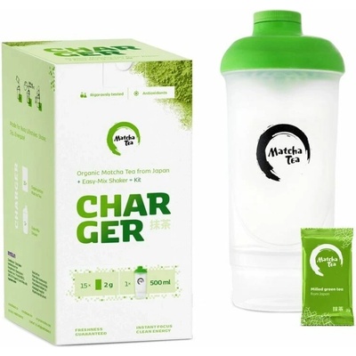 Matcha Tea Bio Z500 športový šejker 500 ml + BIO Matcha Tea 15 x 2 g