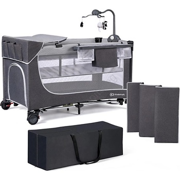 KinderKraft - Кошарка за пътуване leody сива (ag0079)