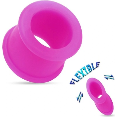 Šperky4U silikonový tunel do ucha fialový TN01036-22
