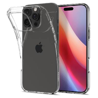 Удароустойчив, силиконов кейс за iPhone 16 Pro от Spigen Liquid Crystal - Прозрачен (8809971230247)