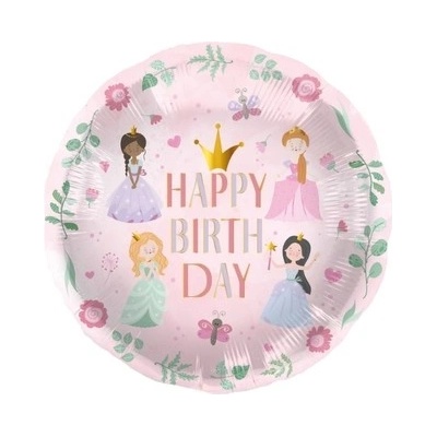 Folat Foliový balonek Happy Birthday Princeznovská párty, 45 cm