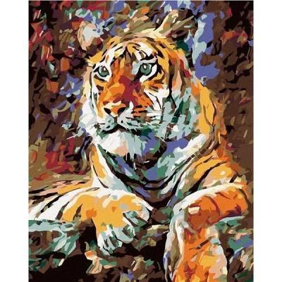 Zuty Malování podle čísel Ležící tygr 80 x 100 cm bez rámu a bez vypnutí plátna