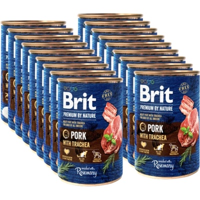 Brit Premium by Nature Adult Pork with Trachea 18 x 400 g