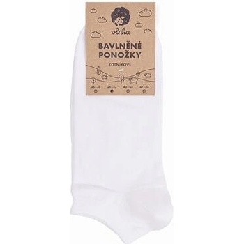 Vlnka Bavlněné ponožky kotníkové bílá