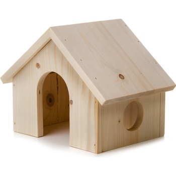 JK ANIMALS dřevěný domek z masivu pro morčata 21,5 x 14,5 x 16 cm