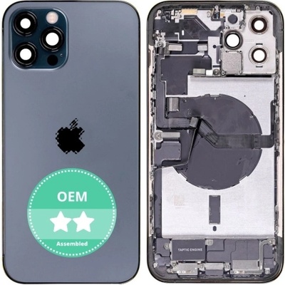 Kryt Apple iPhone 12 Pro Max zadní Housing s Malými Díly modrý