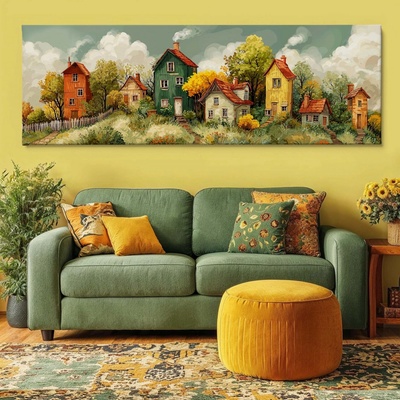 Obraz na plátně - Na Lipovém vršku FeelHappy.cz Velikost obrazu (šířka x výška): 150 x 50 cm
