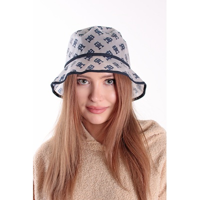 TH Monogram Water Repellent Bucket Hat modro-bílý