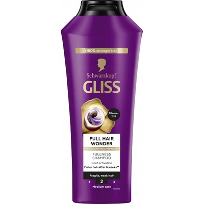 SCHWARZKOPF Gliss Full Hair Wonder Šampón na vlasy 400 ml