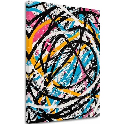 Obraz na plátne Farebný Chaos - Moderný Abstrakt - 60x90 cm