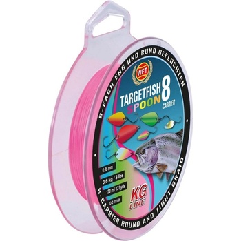 WFT Splietaná Šnúra Targetfish 8 Spoon Pink 120 m - 0,06 mm 3,6 kg