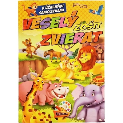 Veselý zošit zvierat s úžasnými samolepkami