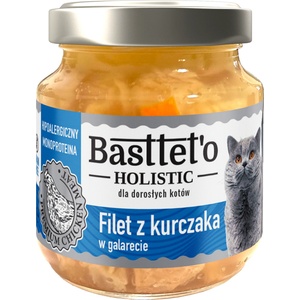 Basttet`o Холистично пилешко филе в желе за котки 130г