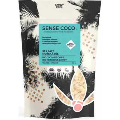 Sense Coco Bio kokosové chipsy s mořskou solí 250 g