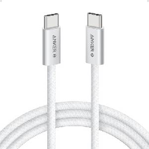 Anker Кабел с бързо зареждане за устройства с USB-C порт - Anker Zolo USB-C to USB-C Cable 240W (180 см) (сив) (A8060H22)
