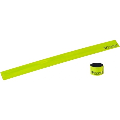 Force Pásek reflexní samonavíjecí 38 cm, žlutý