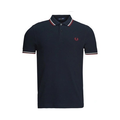 Fred Perry polo s krátkými rukávy TWIN TIPPED FRED PERRY SHIRT Modrá