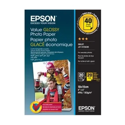 Epson Value Glossy Photo Paper 10x15cm BOGOF (C13S400044)