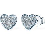 SAVICKI Heart обеци: бяло злато. диаманти