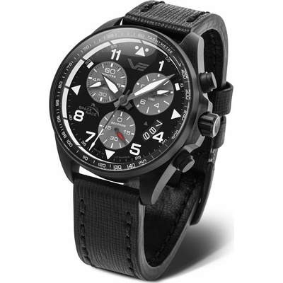 Vostok Europe 6S30/325C744 čierny kožený remienok