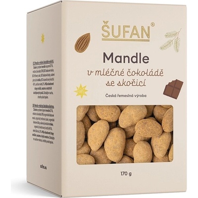 Šufan Mandle v mléčné čokoládě se skořicí 170 g