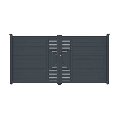 Brána G21 Marion 350x173 cm dvoukřídlá, antracitová