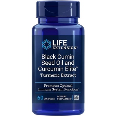 Life Extension Black Cumin Seed Oil and Curcumin Elite, 60 софтгел капсули, Life Extension