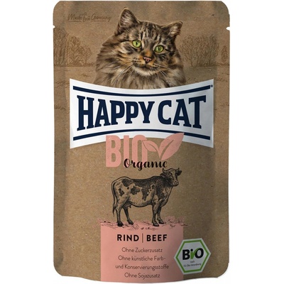 Happy Cat Bio hovězí 24 x 85 g
