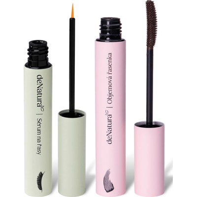 DeNatura sérum na mihalnice 3 ml + objemová riasenka hneda 6 ml