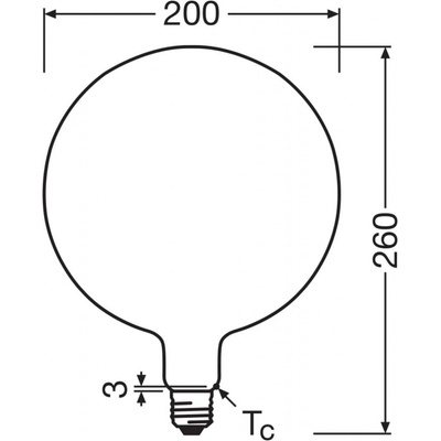 OSRAM LED Vintage 1906 Big Globe E27 7,3W 2700K matná stmievateľná 4058075836129