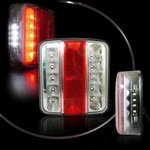  Универсален LED Диоден стоп задна светлина с 4 функции 12V с крушки 106 x 197 мм. Е-Мark Е4