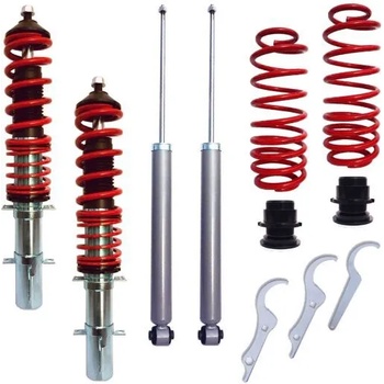 JOM Регулируемо спортно окачване за Golf 4 / Бора / Audi A3 8L (1996-2003) - червено (GF200117)