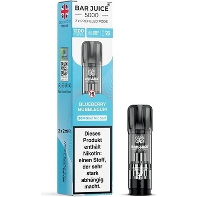 Bar Juice 5000 Pod Blueberry Bubblegum 20 mg 600 potáhnutí 2 ks
