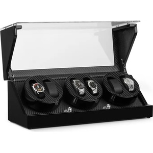 Klarstein CA3PM навиваща витрина за часовници за 6 часовника (TPW-CA3PB) (TPW-CA3PB) - klarstein
