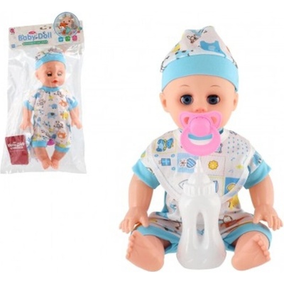 Teddies bábätko plast 32 cm pijúce cikajúce so zvukom