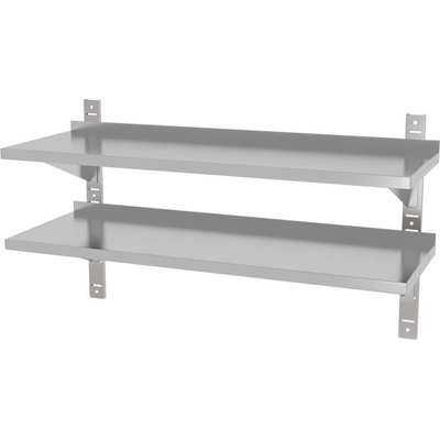 Hendi Police závěsná výškově nastavitelná, dvoupatrová, 2-konzole, 1000x300x(H)600mm