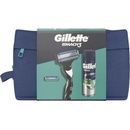 Kosmetické sady Gillette Mach 3 Sensitive + Pěna na holení 250 ml dárková sada