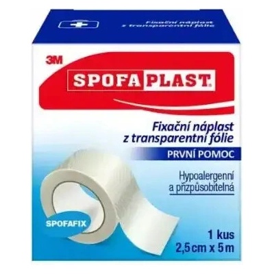 3M SPOFAPLAST Náplasť fixačná transparentná 2,5 cm x 5 m 1 ks