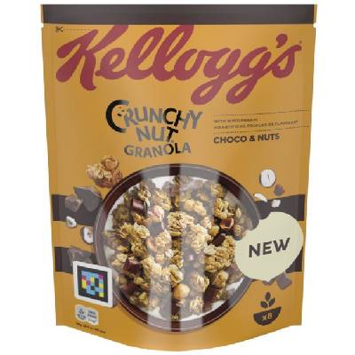 Гранола Kellogg's Crunchy Nut - С шоколад, ядки и мюсли, 380 g (1100014491)