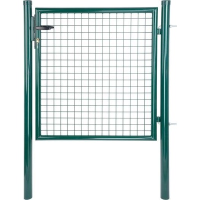 Brána Strend Pro METALTEC ECO 2, 1000/2000/50x50 mm, okrúhly rám, zelená, jednokrídlová, záhradná, Z